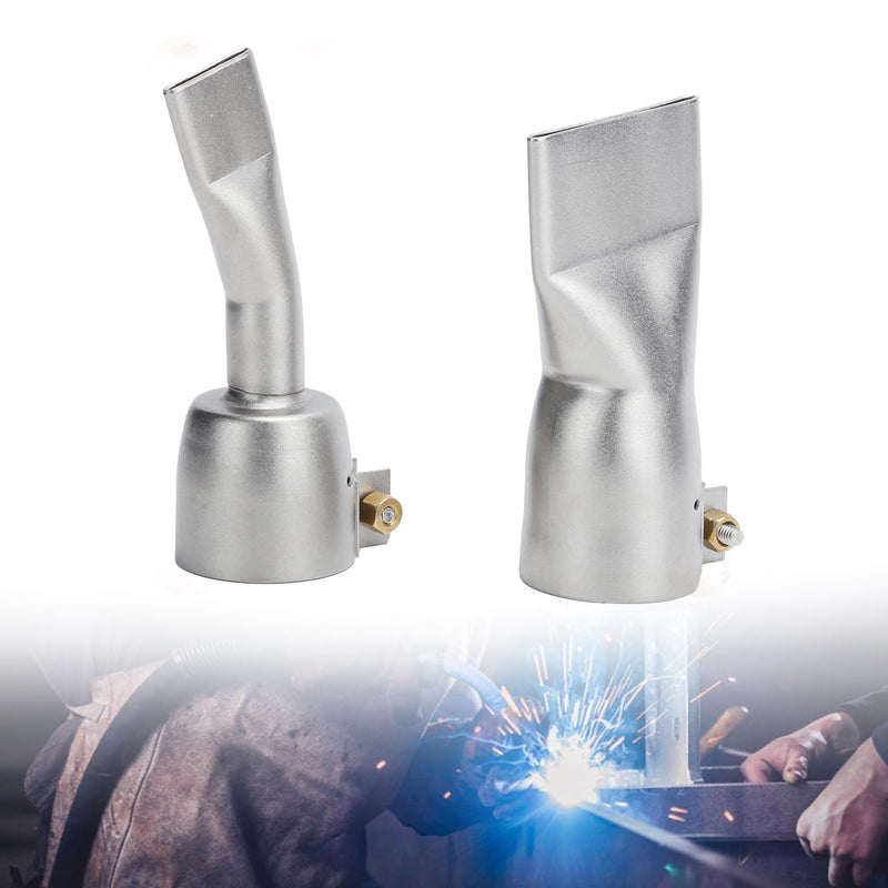 Gugxiom Pack of 2 Nozzles, Stainless Steel Nozzles, 20 mm Small and 40 mm Large Tip, Welding Tools for Plastic Heat Gun/Handheld Hot Air Welding Machine