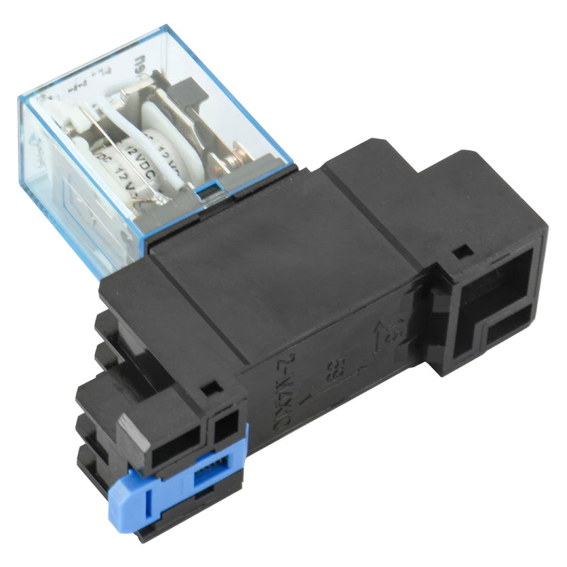 General Purpose Relay Module, Relay Switch, LY2NJ, 12VDC Coil, 10A 24VDC/220VAC, DPDT, LED Indicator, with Socket Base