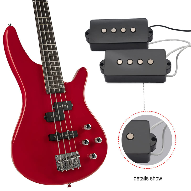 SAPHUE Alnico 5 P Bass Pickups Humbucker Pickup for 4 String P Bass Precision Bass Replacement