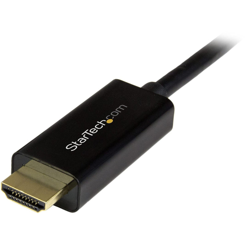 StarTech.com 10ft (3m) DisplayPort to HDMI Cable - 4K 30Hz - DisplayPort to HDMI Adapter Cable - DP 1.2 to HDMI Monitor Cable Converter - Latching DP Connector - Passive DP to HDMI Cord (DP2HDMM3MB)