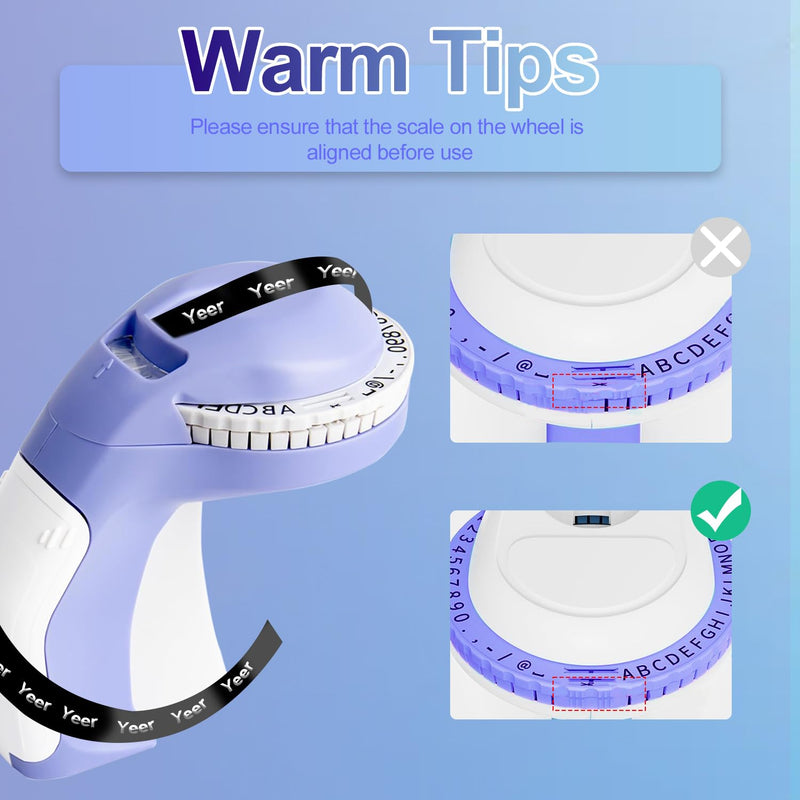 [AUSTRALIA] - Embossing Label Maker with 3 Tapes, 3D Embosser Handheld Label Machine, Portable Lettering Embossed Labeler with 3 Rolls Emboss Tapes for Office Home Organization and DIY Crafting（Purple） 