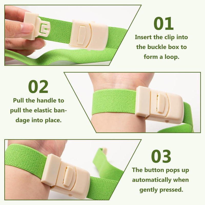 [AUSTRALIA] - Pilikoll Pack of 10 Vein Congestion with Release Buckle Storage Tube Tourniquet Blood Removal Highly Flexible Tourniquet Vein Stain Blood Removal for Camping Hiking Fighting Mountaineering Outdoor 