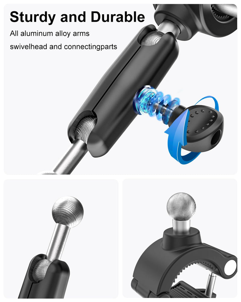 A Pillar Grab Handle Phone Mount for Car/Truck [Shockproof Metal Arm] Universal Phone Clip Phone Holders for Your Car, Truck, Pickup, SUV, Van, Excavator, Front Loader, Fit for iPhone 16 15