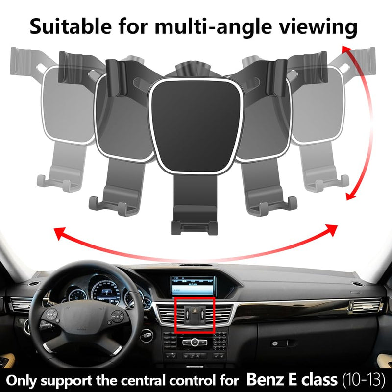 Car Phone Holder for Mercedes Benz E Class 2010-2013 E300 E350 E550 E63 AMG W212 Auto Accessories Navigation Bracket Interior Decoration Mobile Cell Phone Mount case for Benz E-Class 2010-2013