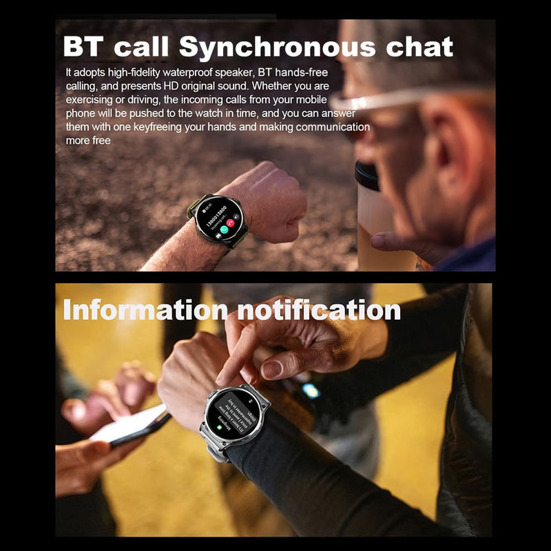 Smart Watch 1.85-inch High-Clear Screen Sports Health Monitoring Sleep Monitor Watch IP68 Waterproof BT5.0 400+ Watch Fs Long Usage Time Multi-sport Modes BT Call for Men Women Health Monitor Watch Silicone strap Black