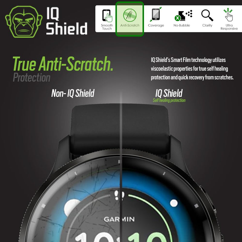 IQShield 6 Pack for Garmin Venu 3 Screen Protector: Clear TPU Film, Bubble-Free Installation, Full Coverage, Scratch-Resistant, Case Friendly, HD Clarity for Ultimate Protection