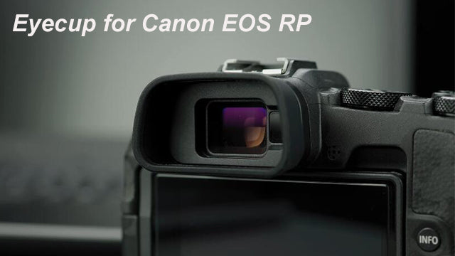 JJC Silicone Eyecup Viewfinder for Canon EOS R8 RP Camera, Extended Design For Canon EOS RP