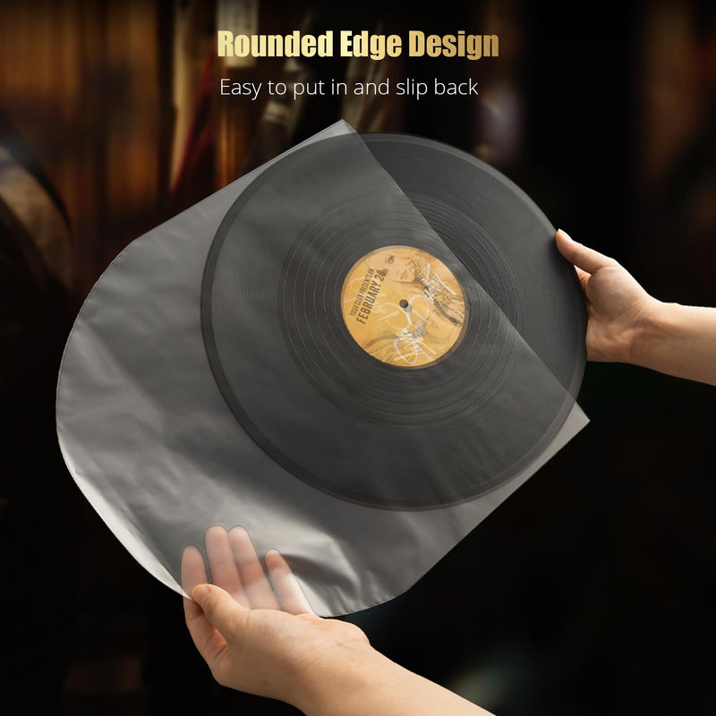 12 Inch Vinyl Record Sleeves Inner, Vinyl Sleeves Vinyl Record Inner Sleeves, Anti Static Round Bottom Vinyl Protective Sleeves - Ensure Your LP Collection Receives the Right Protection 30PCS 30 Pcs