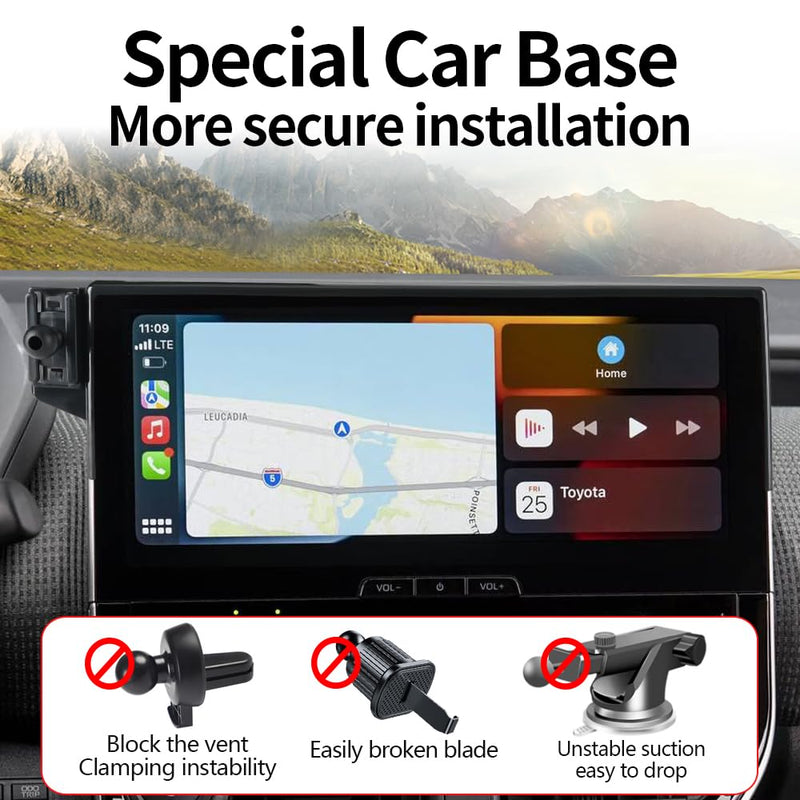 Car Magnetic Phone Mount for Toyota bZ4X 2023 2024 2025 and Subaru Solterra 2023-2025 Auto Interior Accessories Best Cellphone Holder Fast 15W Wireless Charger Cell Phones Charging Screen Stand [Magnetic]for bZ4X 2023-2025,Solterra 2023-2025
