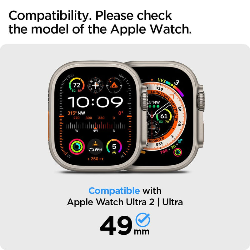 Spigen Lite Fit Ultra Band and Thin Fit 360 Designed for Apple Watch Ultra3/Ultra2/Apple Watch Ultra 49mm