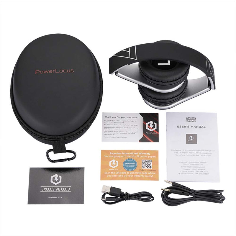 PowerLocus Rose Gold Bluetooth Headphones with Black/Silver Bluetooth Headphones