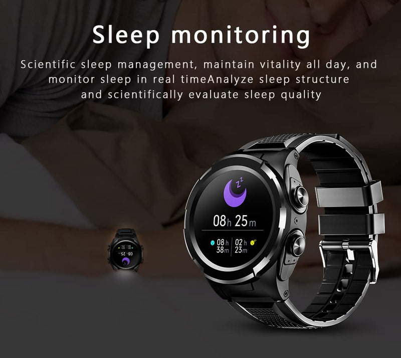 Smart Watch with Earbuds, 2 in 1 Bluetooth Smart Watch for Android iPhone, Fitness Tracker with Heart Rate Sleep Monitor, Long Time Standby Sports Smartwatch