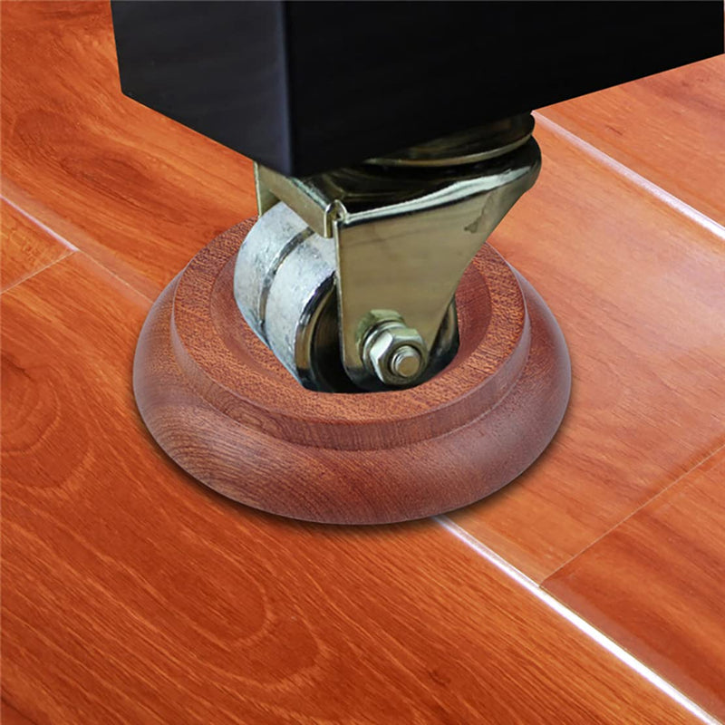 Piano Caster Cups for Upright Piano Wooden Piano Caster Piano Leg Floor Protectors with Non-Slip & Anti-Noise Foam Hardwood Floor Protectors Dark Brown 4 Pack for Upright Piano Leg