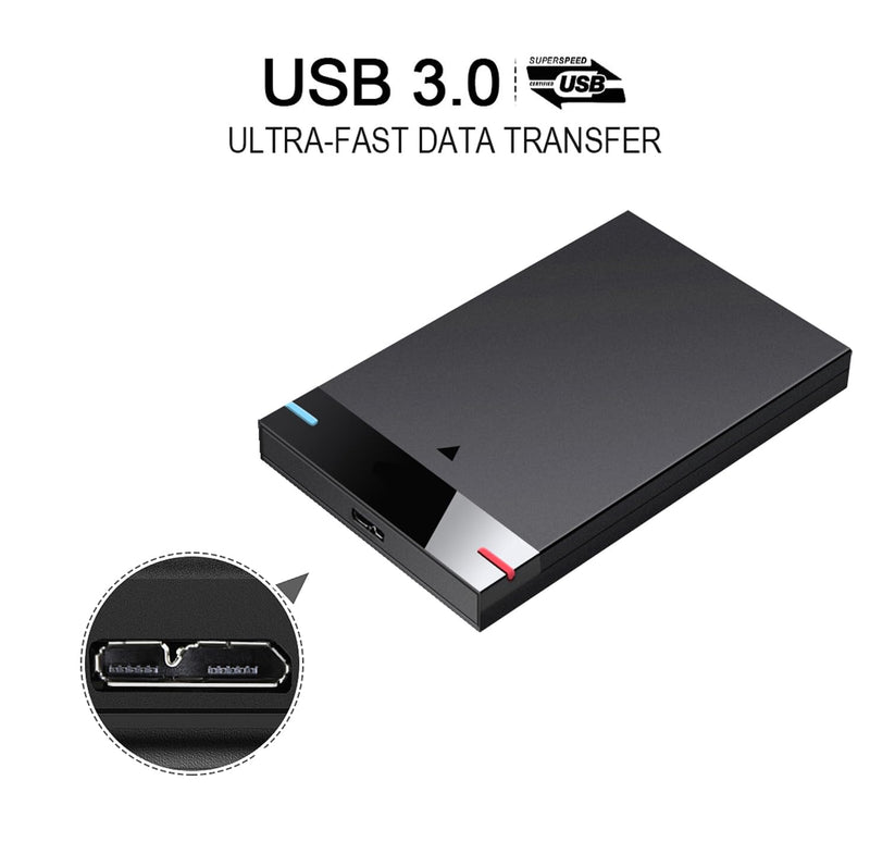 HWAYO 2.5'' 750GB Ultra Slim Portable External Hard Drive USB3.0 HDD Storage for PC, Desktop, Laptop, MacBook, Chromebook, Xbox One, HDDRBUSB3.0