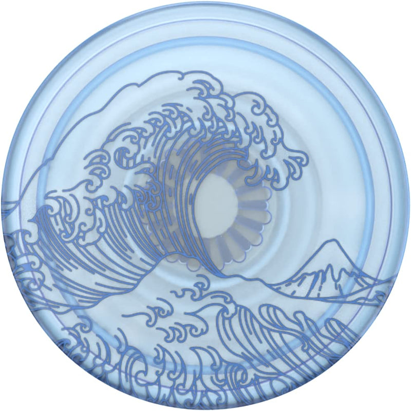 PopSockets Plant-Based Phone Grip with Expanding Kickstand, Eco-Friendly PopSockets for Phone -Translucent Ocean