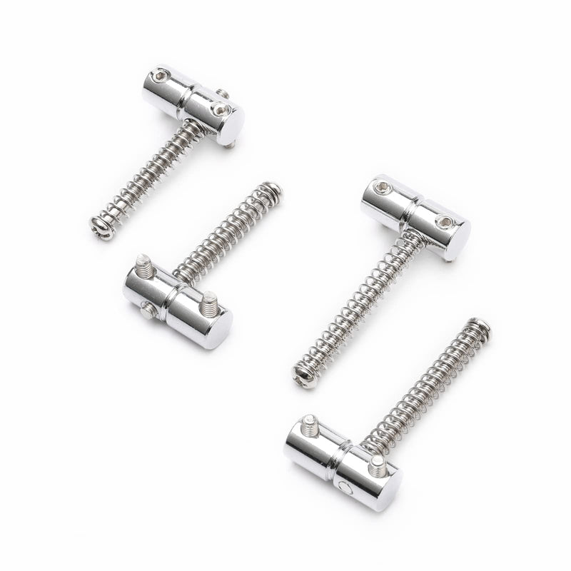Zinc Alloy Bass Bridge Saddles for 4 String PB Precision Bass JB Jazz Bass Guitar Vintage Electric Guitar Replacement(4 Pack, Silver)