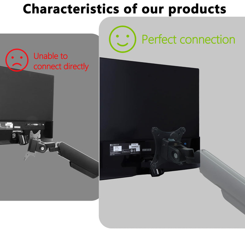 24MP59HT-P VESA Mount Adapter Compatible with LG 24" Monitor | (Fit 24MP58VQ,24MP58VQ-P,24MP59G,24MP59G-P,24MP58VQ-PB,24MP59G-PA,24MP59HT,24MP60VQ,24MP60VQ-P,24MP60VQ-PF)–75x75 to 100x100
