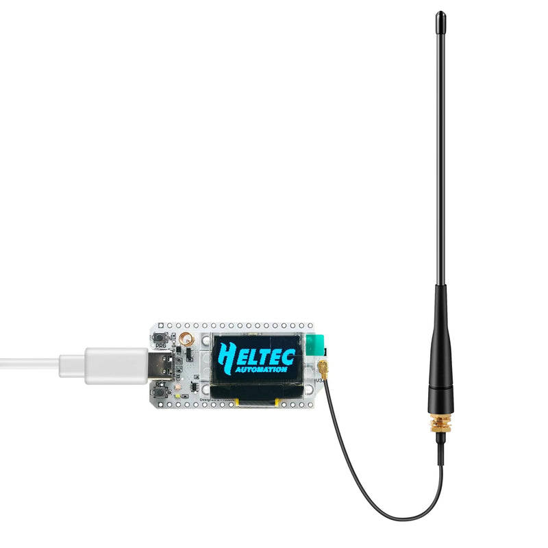 Meshtastic High Gain 915MHz LoRa Whip Antenna, 10dBi Long Range SMA Male Directional Antenna for ESP32 LoRa V3 Development Board 915MHz LoRa Module with 10cm IPEX Extension Cable (2 Sets), Slinkdsco 2 Sets Antenna with 10cm Cable