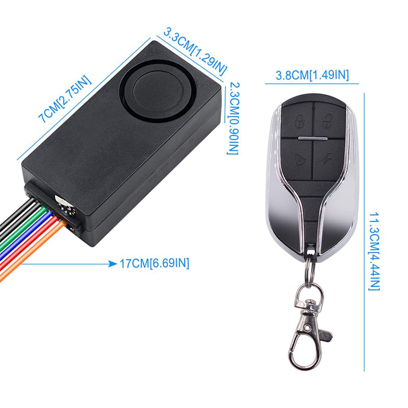 Garneck 1 Set Car Keyless Entry System Anti-Theft Motorcycle Alarm Electric Car Remote Alarm for Electric Car Motorcycle Bike Security Alarm