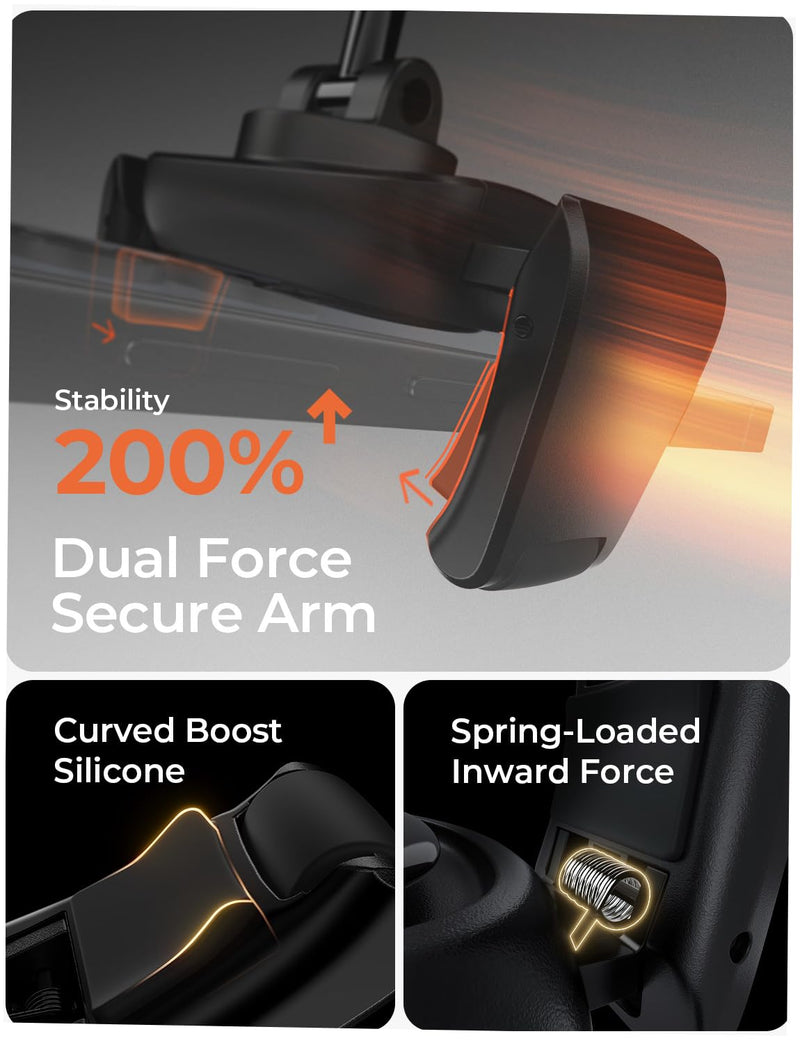 LISEN Suction Phone Mount for Car, [Ultra Suction & 95% Cases Friendly] Car Phone Holder Mount Vacuum Dashboard Phone Holder, Car Cell Phone Holder for iPhone 17 16 15 14 Pro Max Air Galaxy S26 S25