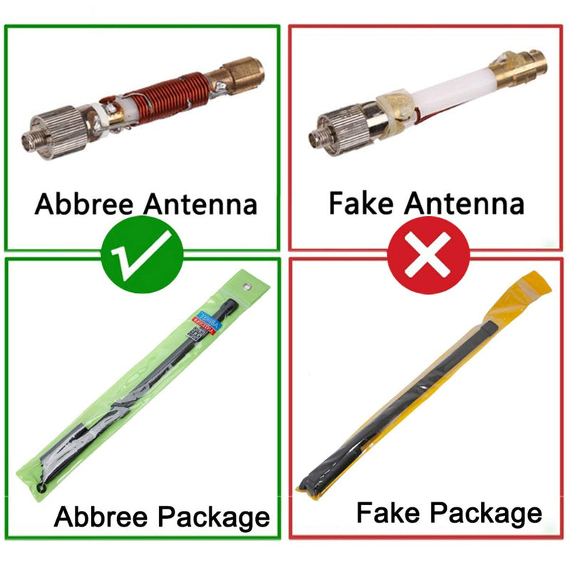 ABBREE SMA-Female Dual Band VHF/UHF 18.8-inch 144/430MHz High Gain Soft Whip Foldable CS Tactical Antenna for Baofeng UV-5R UV-82 BF-F8HP Ham Two Way Radio 18.8in