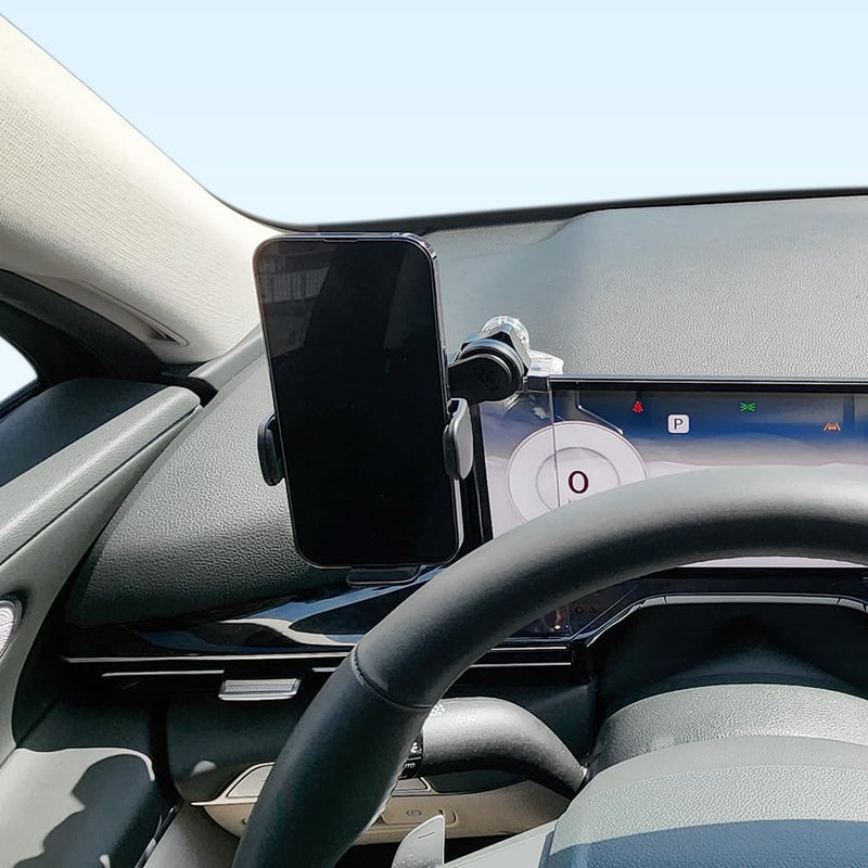 FICS Car Phone Holder for Genesis GV80 2025 2026 – Custom-Fit Mount for Seamless Display Integration, Interior Accessories for Navigation Use, Stable Driving View