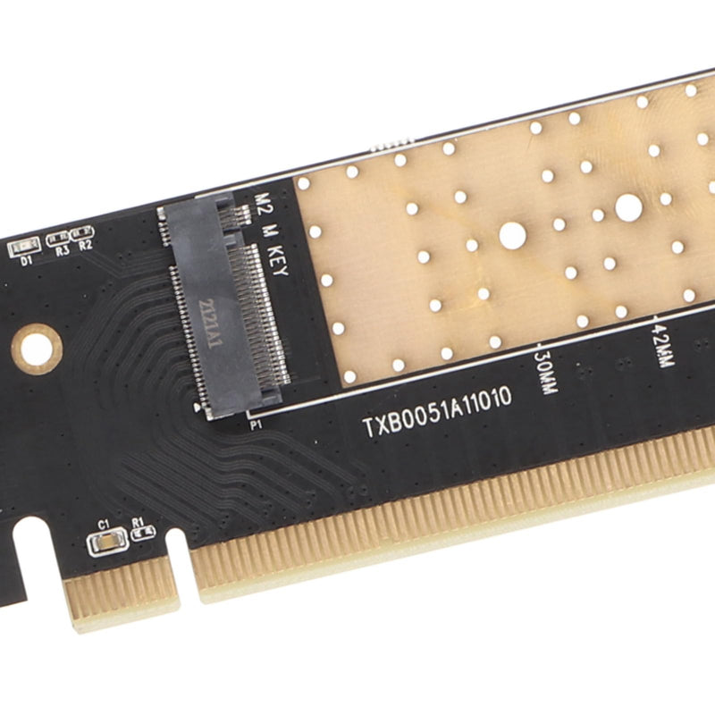 Generic M.2 NVME to PCIe 3.0 X16 Adapter Card, 32Gbps NVME SSD to PCIe Expansion Card with Thin Bracket, for 2280 2260 2242 2230mm SSD, Ideal for OS X
