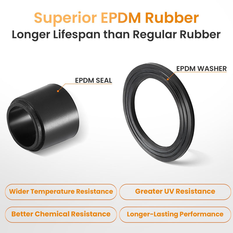 QILIPSU 50pcs 3/8" NPT Cable Gland Waterproof IP68 Nylon Cable Pass Through Cord Grip Connector Strain Relief Wire Grommet 3/8" NPT 50pcs