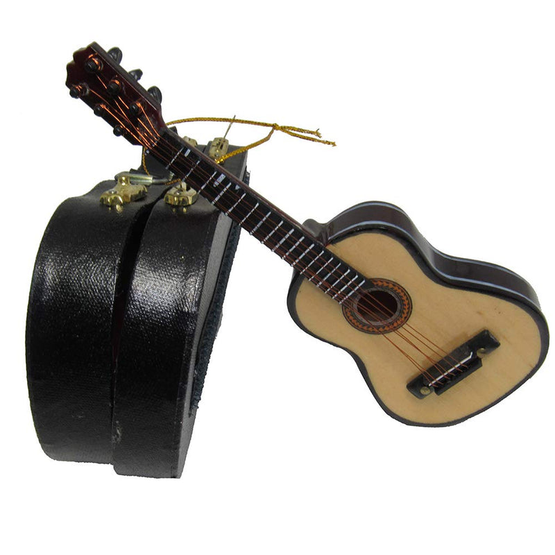 [AUSTRALIA] - Kurt Adler J4544 5.52" Wood Pearlized Guitar Ornament Multi Color 