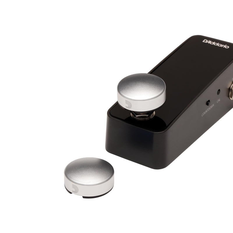 D'Addario Accessories XPND Guitar Pedal Footswitch Topper - Guitar Pedal Button Caps - Silver, 2-Pack