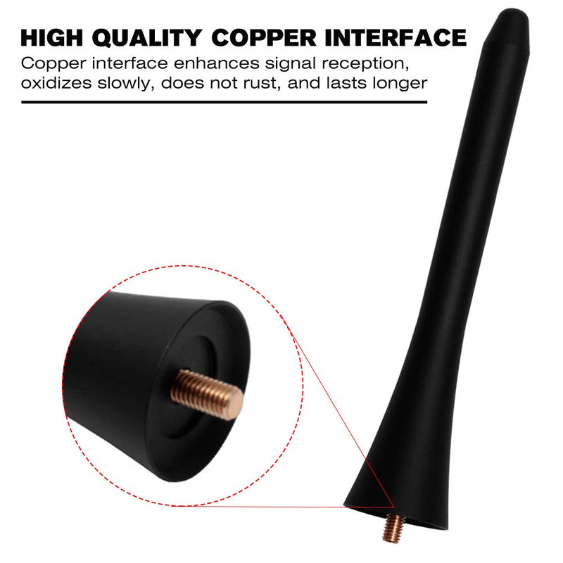 HUSUKU 5 inch Al-Alloy Radio Short Antenna for Mazda Miata MX-5 RF ND NC 2006-2024 ┃ OEM NF47-66-A30A ┃