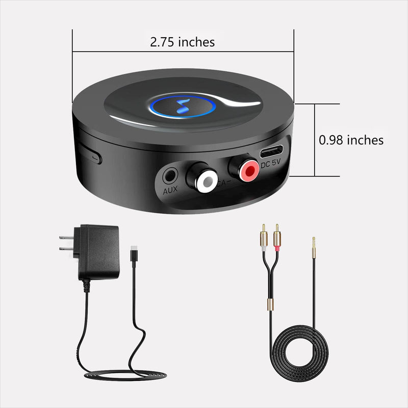 [AUSTRALIA] - Bluetooth 5.2 Receiver for Home Stereo, RCA & 3.5mm AUX Out Put, Wireless Audio Adapter for Stereo Receiver&Amplifier, Low Latency HiFi Music Streaming 