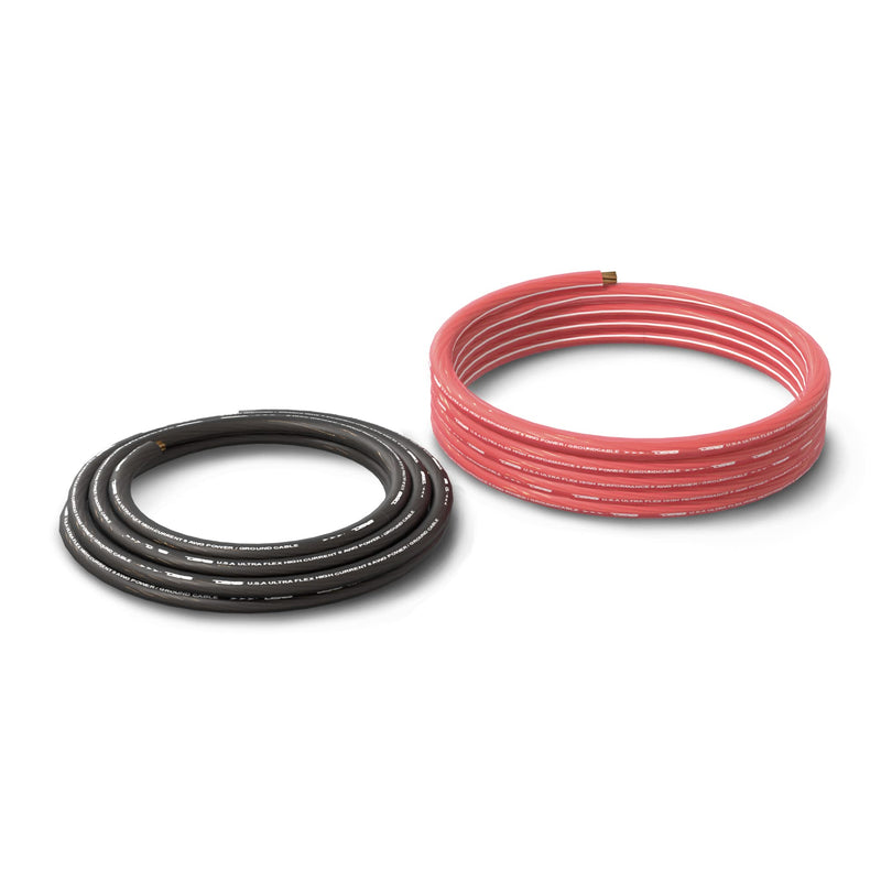 DS18 PW-8GA-5BK/20RD Ultra Flex Power Wire CCA 8 Gauge, 5ft Black and 20ft Red - Power Amplifier Wiring Kit