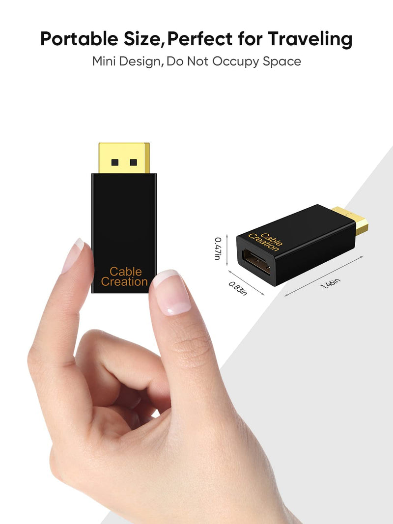 CableCreation Active DisplayPort to HDMI Adapter 10 Pack, 1080P Gold Plated | DP to HDMI Adapter (Male to Female) 1.3V, Uni-Directional Display Port to HDMI Adapter [10 Pack]