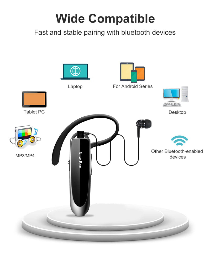 [6 Pairs] Earphone Tips New Bee 12pcs Premium Replacement Earbud Tips & New bee Bluetooth Earpiece V5.0