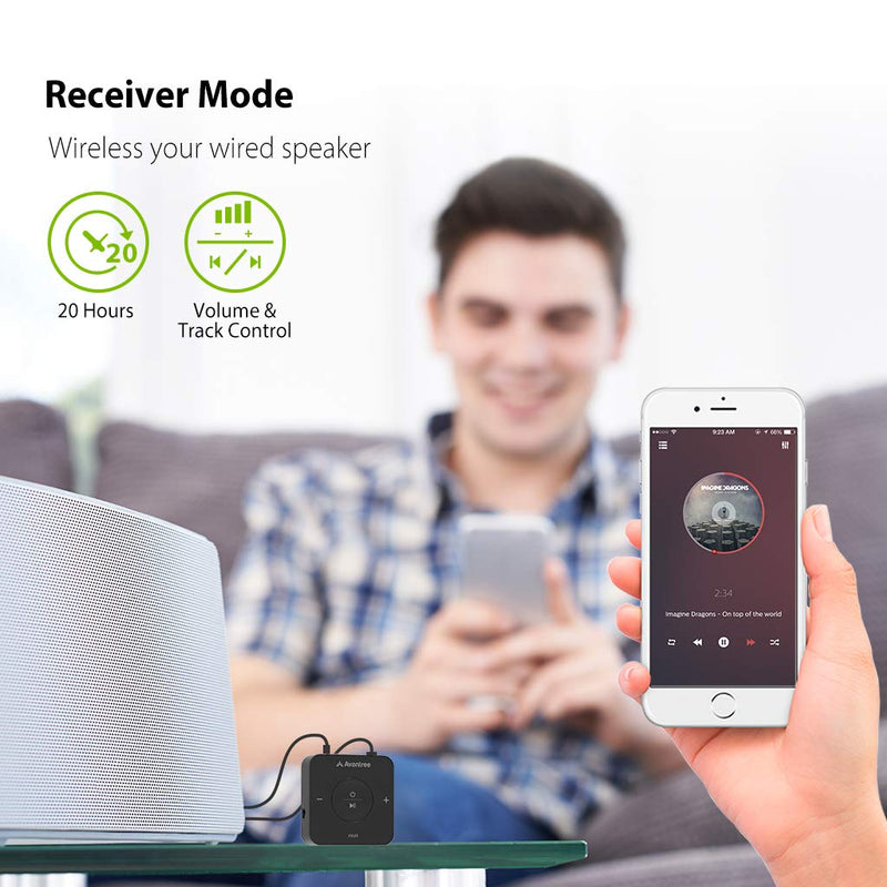 [AUSTRALIA] - Avantree TC417 Bluetooth Transmitter Receiver for TV, Optical Digital Toslink, Volume Control for 3.5mm AUX, RCA, 20H Playtime, aptX Low Latency Wireless Audio Adapter for Headphones, Home Stereo 