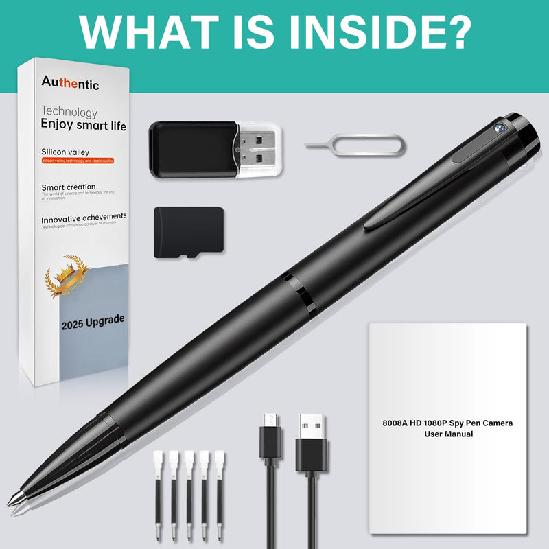 [AUSTRALIA] - 64GB Card Camera Pen Hidden Camera, Full HD Video for Spy Camera, Spy Camera & Full HD Video Recordin 
