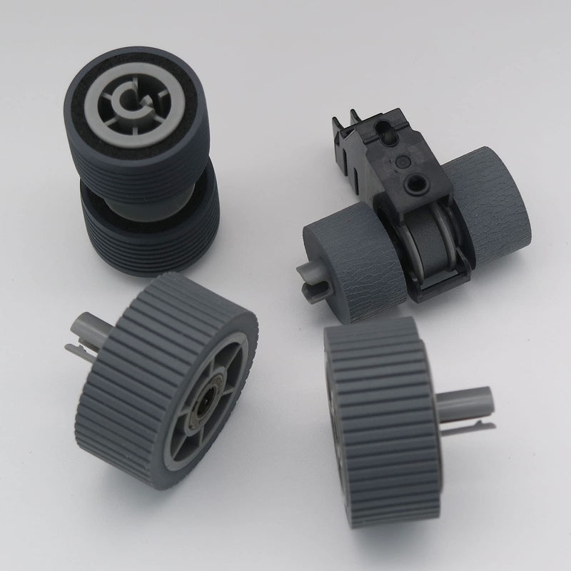 Intendvision Replacement Scanner Brake Roller and Pick Roller Set Compatible with for Fujitsu fi-7600 fi-7700 fi-7700S, Part No PA03740-K010 PA03740-K011