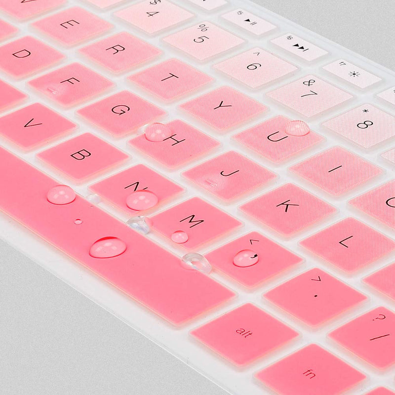 Keyboard Skin Cover for HP Pavilion 27 All in One PC 27-xa0014/27 Xa0055Ng/0370Nd/0076Hk/0010Na, HP Pavilion 24-inch 24-xa0020 Xa0002A Xa0032 xa0013w, HP Pavilion All in One Accessories, Ombre Pink