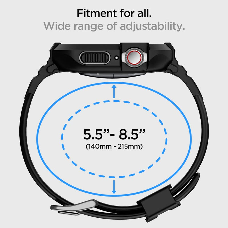 Spigen Mag Armor (MagFit) Designed for iPhone 14 Pro Case and Rugged Armor Pro Designed for Apple Watch Series 9/8/SE2/7/6/SE/5/4 45/44mm