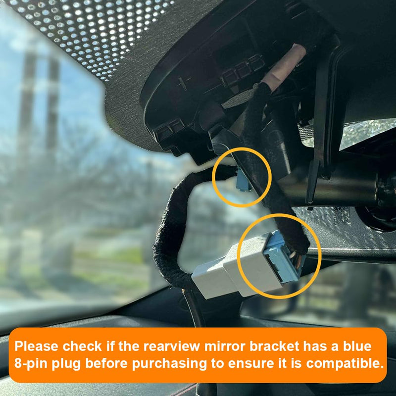 Dash Camera Power Adapter (8-Pin) for Acura MDX 2022-2024 with Auto-dimming Mirror, LED Display USB Power Source, Easy to Install, 5V 12V Output (D3-047)