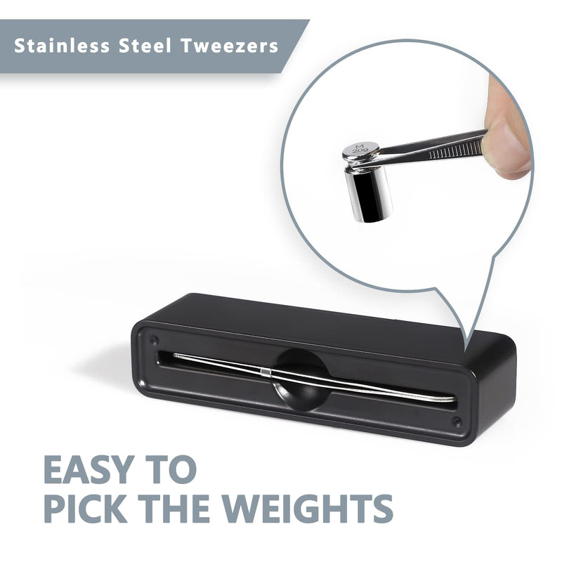 UNIWEIGH Calibration Weight Set, 7pcs 1-60g Calibration Gram Scale Weights Kit, Small Test Weight for Digital Scale Balance, Includes: 1g*1, 2g*2, 5g*1,10g*1, 20g*2,1 Piece Tweezers large