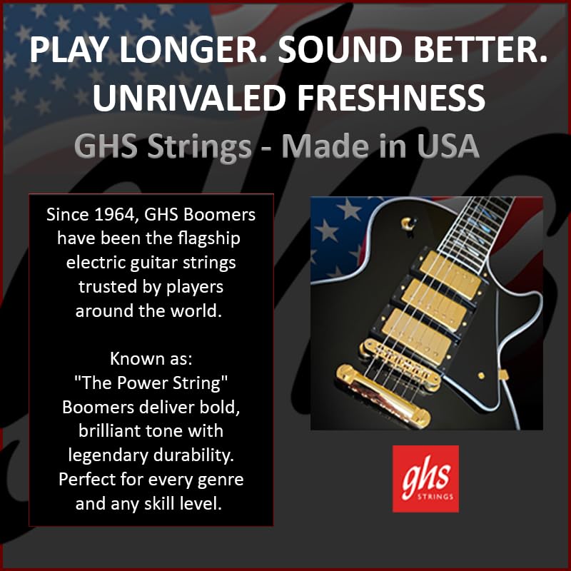 [AUSTRALIA] - GHS Strings, GB9 1/2 Boomers, Nickel Plated Steel Electric Guitar Strings, Legendary Strength, Consistent Intonation, Long Lasting Brightness, Tone & Sustain. 6-String Guitar 9.5-44 XLT+ Gauge 3 Pack Extra Light+ (9.5-44) Pack of 3 