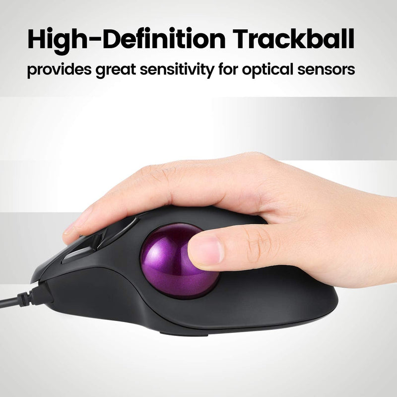Perixx PERIPRO-303GP Small Trackball, 1.34 Inches Replacement Ball for Perimice and M570, Glossy Purple