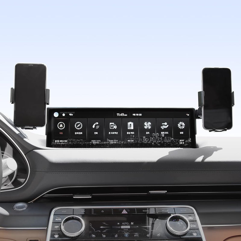 FICS Car Phone Holder for Genesis GV70, G80 – Custom-Fit Mount for Seamless Display Integration, Interior Accessories for Navigation Use, Stable Driving View Genesis GV70, G80 Before 2025