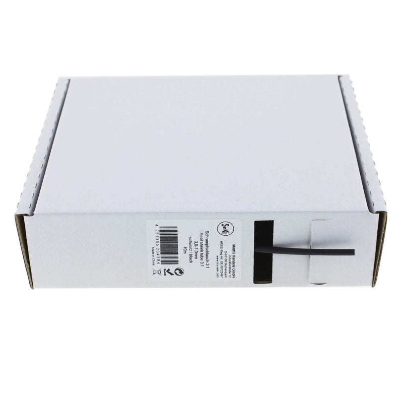 [AUSTRALIA] - Heat Shrink Tubing Black 3:1, 3.0-1.0 mm, 10 Metres - Dispenser Box Without Glue 3,0 > 1,0mm 