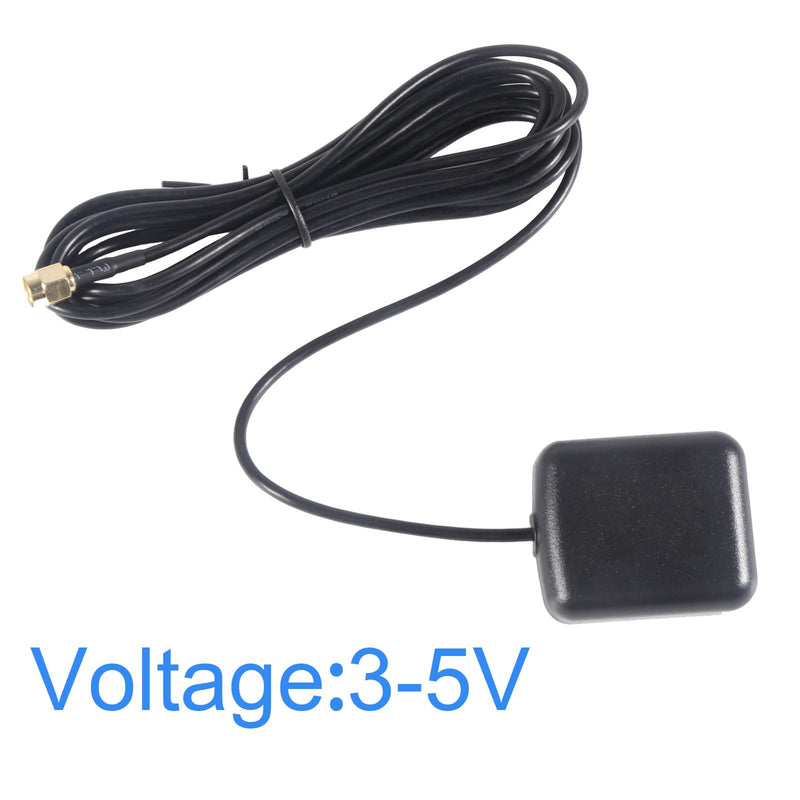 GPS Navigation Antenna with SMA Male Connector Vehicle Waterproof Active GPS Antenna for Car Stereo Head Unit GPS Navigation System Module Truck Marine Boat GPS Tracker