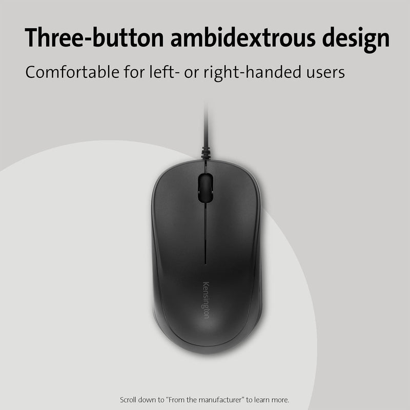 Kensington Simple Solutions Wired Mouse TAA-Compliant (K55114WW)