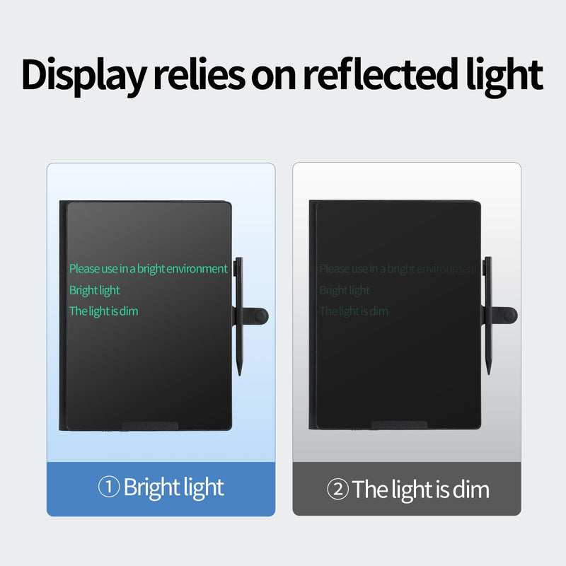 12 Inch Rechargeable LCD Writing Tablet with Cover Adults | Electronic Writing Drawing Pads Full Screen Digital Scratchpad Full Screen Digital Scratchpad for Office Meeting Memo