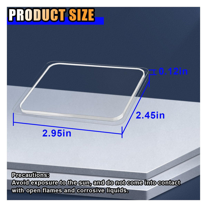10 Pack Sticky Gel Pads, Traceless Clear Double Sided Gripping Pads, Washable Reusable Super Adhesive Pad, Anti Slip Pad Holder Mat for Car Dashboard Cell Phone Home Office Walls